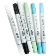 Copic Ciao 8 Manga Манга 5+1 набор маркеров и линер 0.3 мм - Набор маркеров Copic Ciao Hue Colors 5+1 с кистью для рисования (цветные маркеры + линер) Копик Чао купить в художественном магазине Copic.Club с доставкой по РФ и СНГ