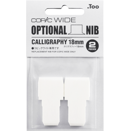 Набор перьев для маркеров Copic Wide Calligraphy широкие 18 мм 2 штуки купить в магазине Copic.Club с доставкой по всему миру Набор перьев Copic Wide Calligraphy широкие 18 мм 2 штуки