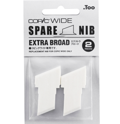 Набор перьев для маркеров Copic Wide Extra Broad скошенное широкое 2 штуки купить в магазине Copic.Club с доставкой по всему миру Набор перьев Copic Wide Extra Broad скошенное широкое 2 штуки